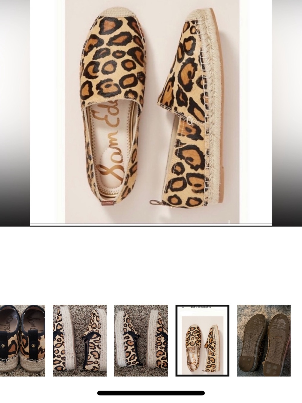 Leopard Print Espadrille Slip-On Women’s Flats
